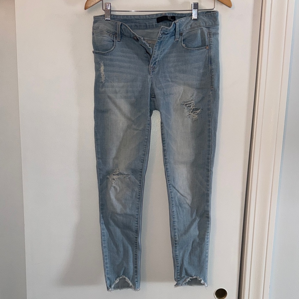 1822 Distressed Light Blue Women's Jeans Sz 29
